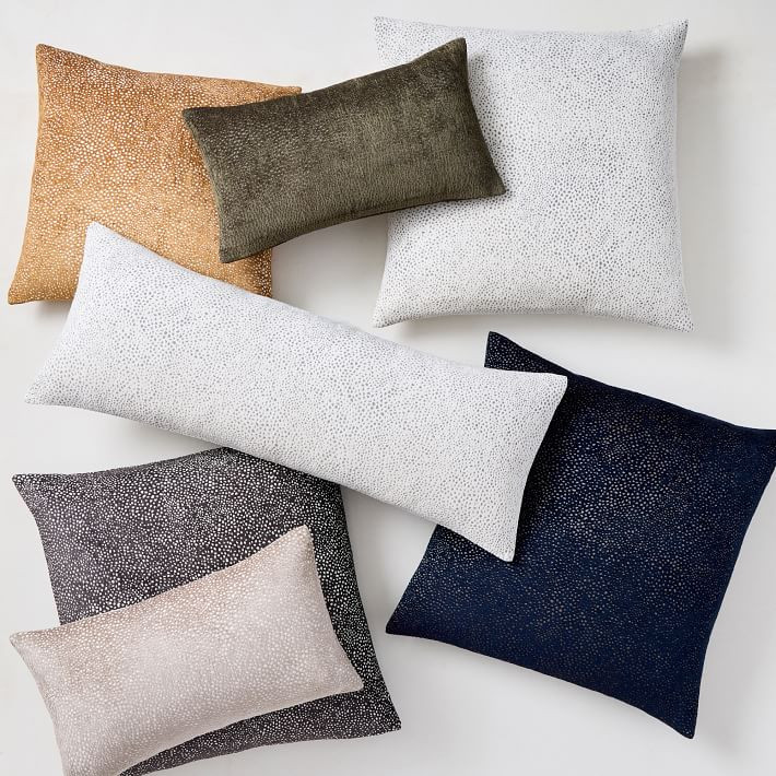 Dotted Chenille Jacquard Pillow Cover | West Elm (US)
