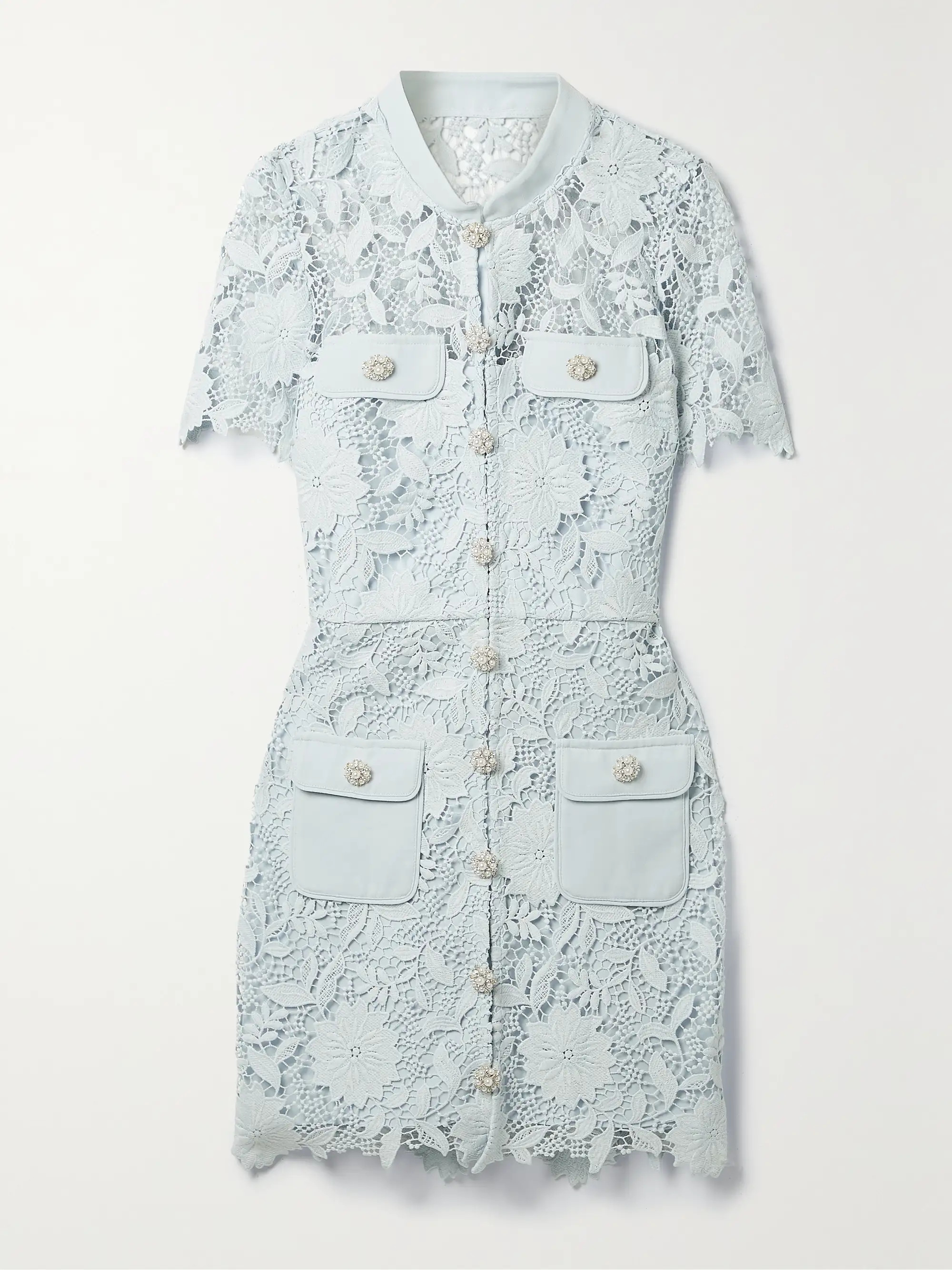 Embellished guipure lace mini dress | NET-A-PORTER APAC