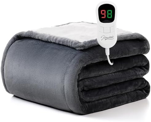 Homemate Heated Blanket Electric Throw - 50"x60" Heating Blanket Throw 1/2/4/6/8 Hours Auto-Off 1... | Amazon (US)