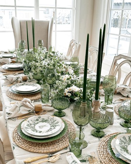 One of the reasons I like green is that it works well for St. Patricks Day, Easter, Mothers Day, and of course spring! Sharing my spring green Easter table from last year and sources or similar to recreate!

#LTKSeasonal #LTKhome #LTKfamily