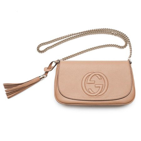 Gucci Soho Disco GG Camelia Beige Tassel Chain Crossbody Bag 536224 | Walmart (US)