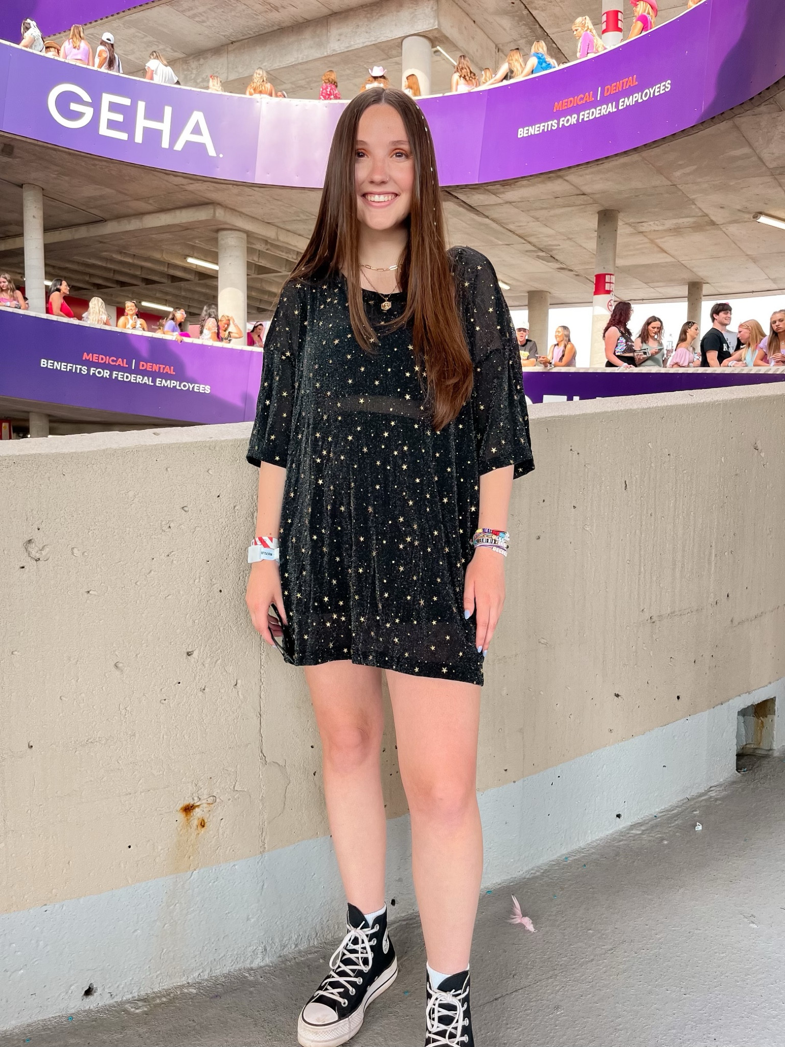 Taylor Swift Concert | Eras Tour | Concert Outfit | OOTD | Style | Reputation | 1989 | Black Sparkle | Tshirt Dress | Concert | Star | 

#LTKstyletip #LTKFind #LTKU