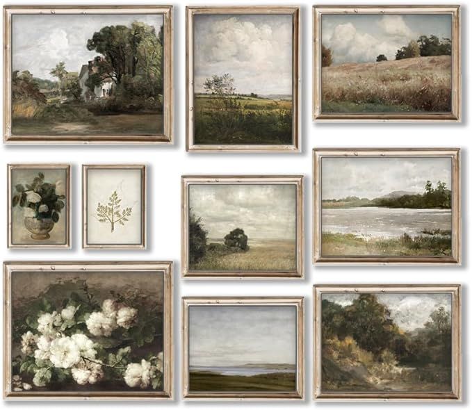 Vintage French Country Gallery Wall Art Decor Set of 10 Aesthetic Room Decor Pictures Botanical F... | Amazon (US)