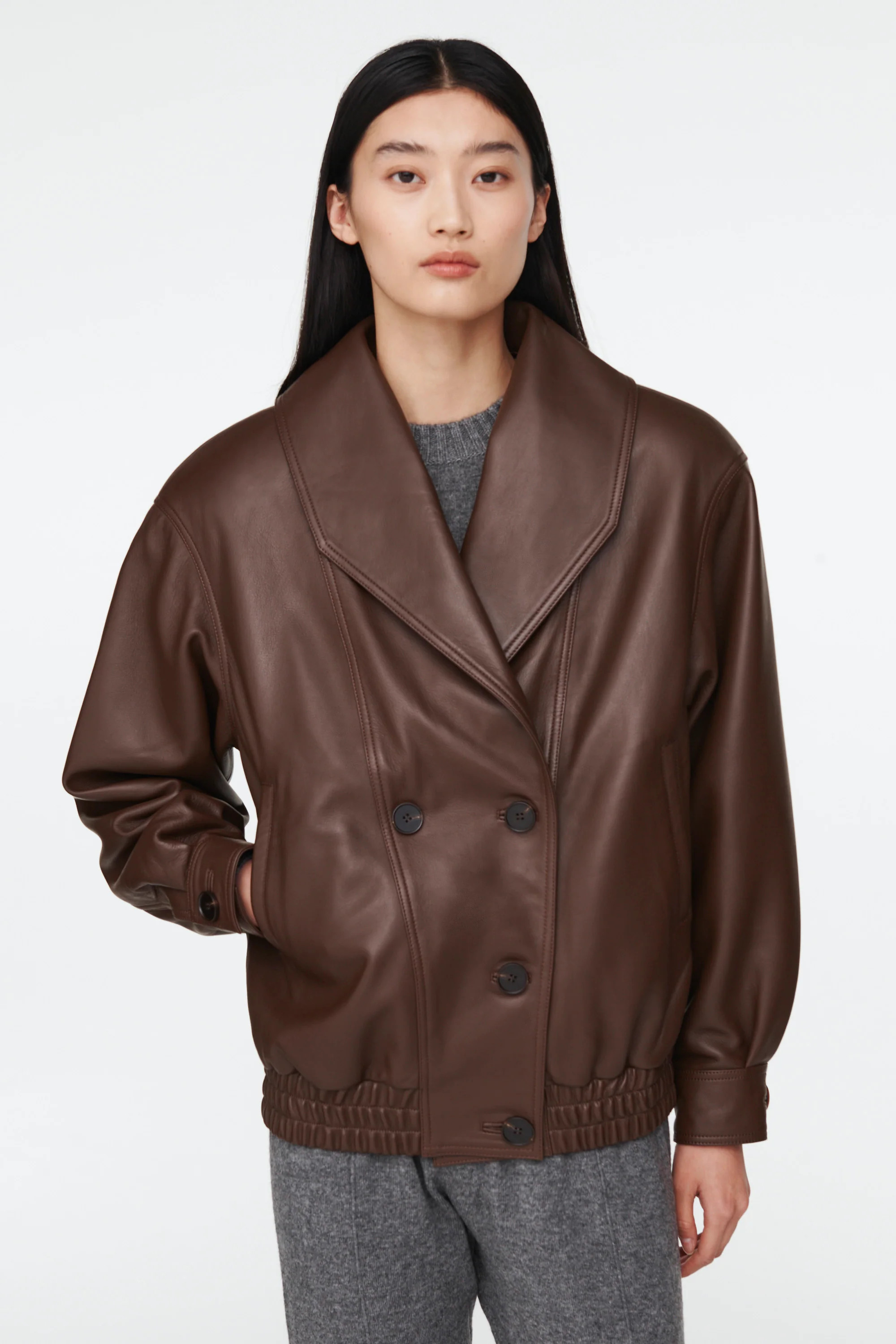 Charlie Leather Jacket | DUCIE