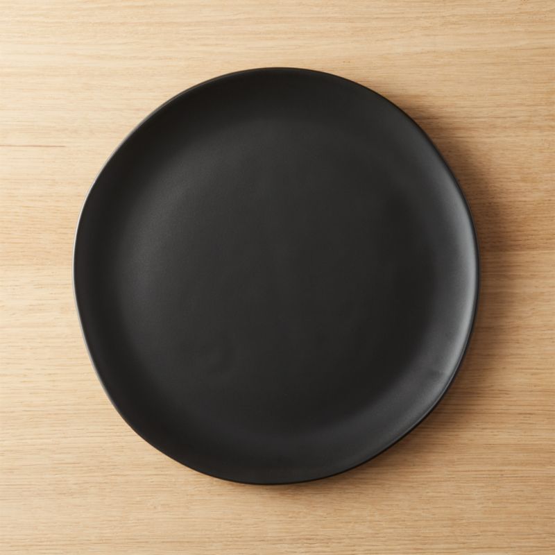 Crisp Modern Matte Black Dinner Plate + Reviews | CB2 | CB2