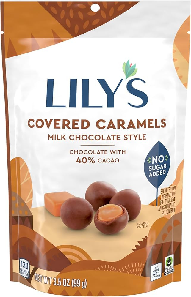 Milk Chocolate Style Caramels By Lily's Sweets | Stevia Sweetened, No Added Sugar, Low-Carb, Keto... | Amazon (US)