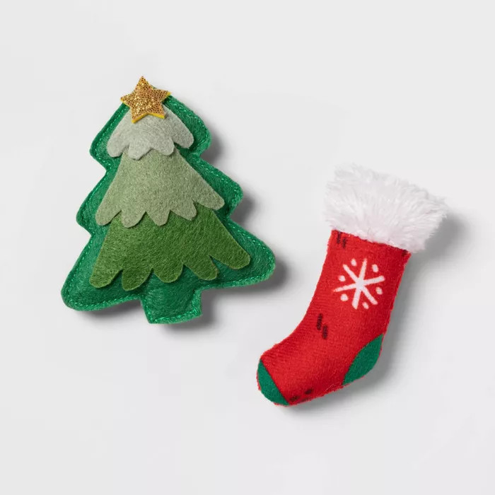 Tree & Stocking Holiday Cat Toy - 2pk - Wondershop™ | Target