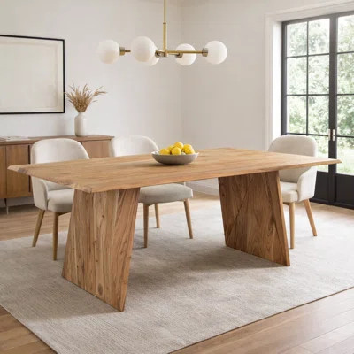 Kaydis Acacia Solid Wood Dining Table | Wayfair North America
