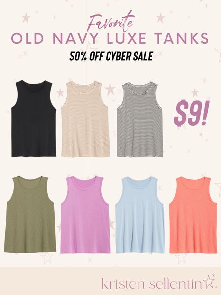 Old Navy 50% off Everything Cyber Sale 

My favorite tanks are $9!

#sale #tanktop #springfashion #oldnavy #fitness #favorite 

#LTKstyletip #LTKfitness #LTKsalealert