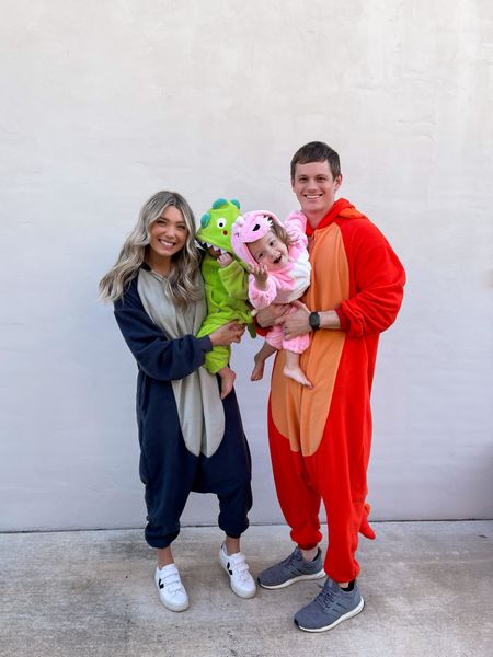 Last min Halloween costumes you can still get by the weekend!! 

Me- size M
Brandon- size XL
Blakely- 30-36 months
Asher- 2-3T 

All of these run true to size but brandon and I sized up for length, otherwise reviews said they might not be as long if you want pants to be full length. Great to keep you warm and you can let kids wear these as pjs in the cooler months 

(Halloween costume, family costumes, kids costumes, baby costume, toddler costume, dinosaur family costume, dinosaur costume, family photos, Halloween party, costume party, Amazon finds, Amazon prime, Amazon costume, onsie, budget friendly)

#LTKHalloween #LTKunder50 #LTKfamily