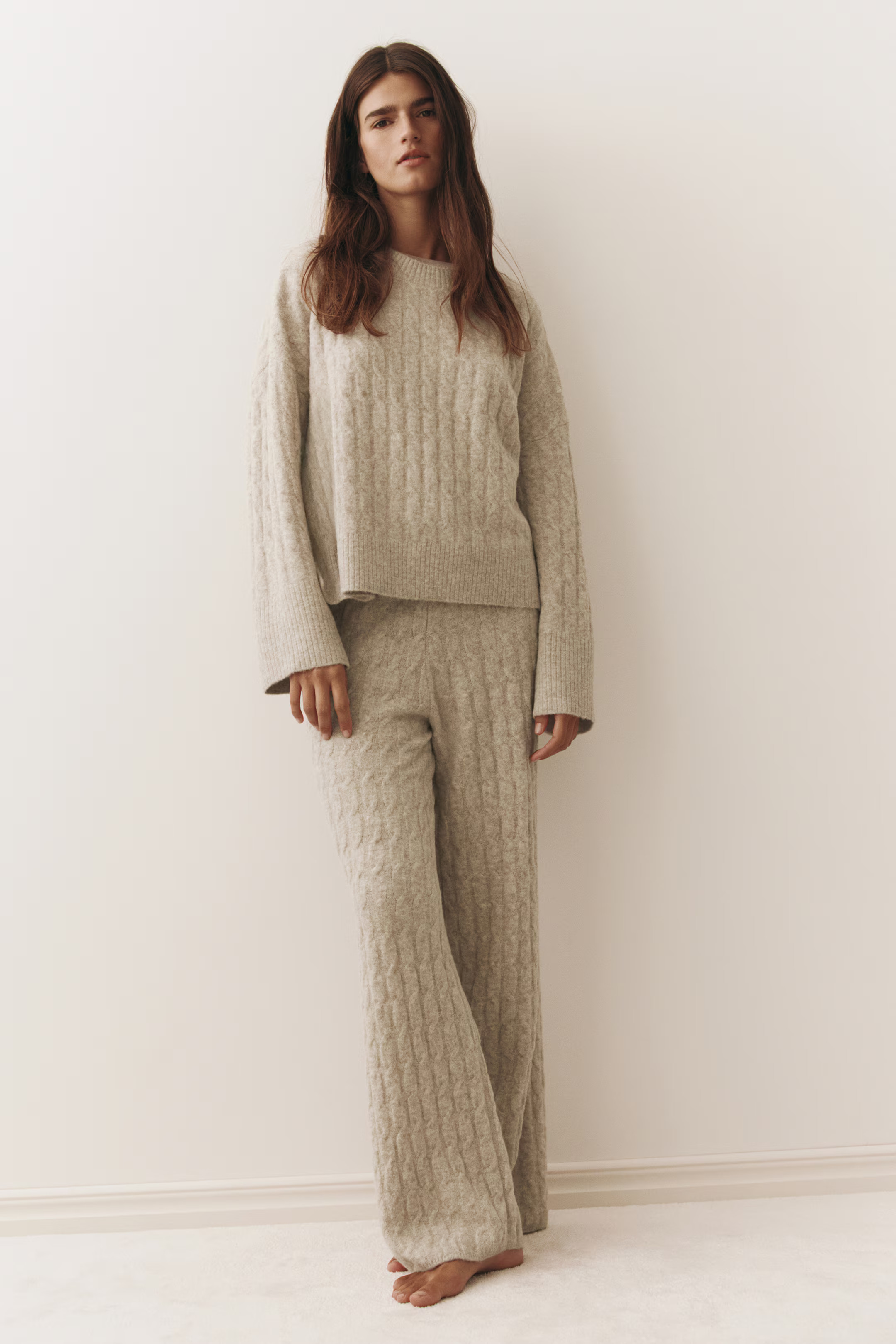 Cable-knit trousers | H&M (UK, MY, IN, SG, PH, TW, HK)