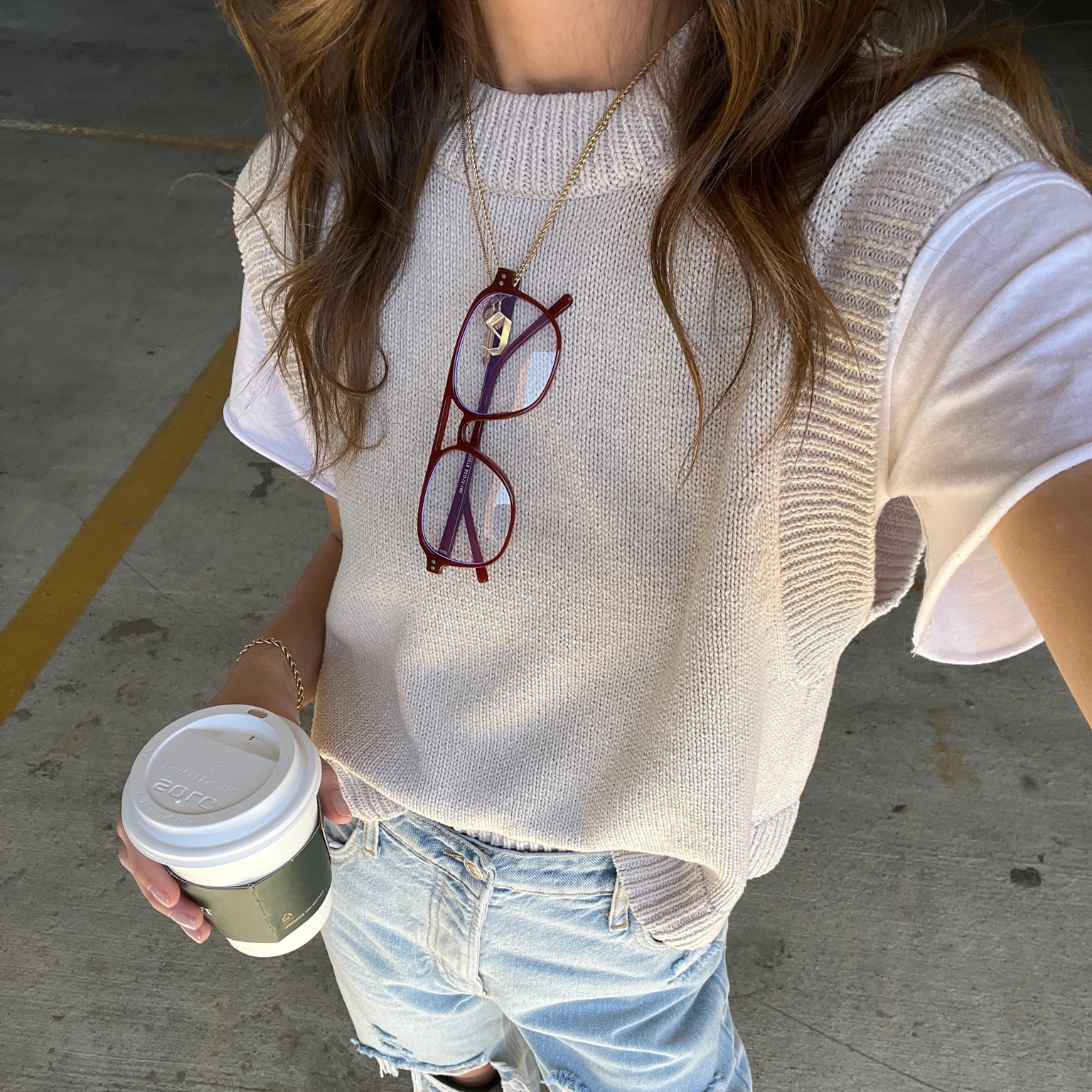 DENNY CROCHET WHEAT KNIT TOP curated on LTK