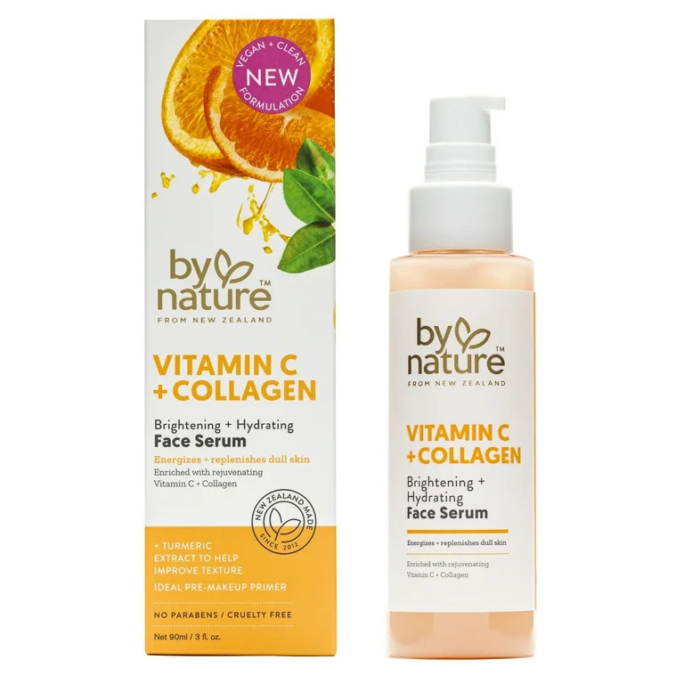 By Nature Skincare from New Zealand Vitamin C and Collagen Face Serum to Brighten and Hydrate All... | Walmart (US)