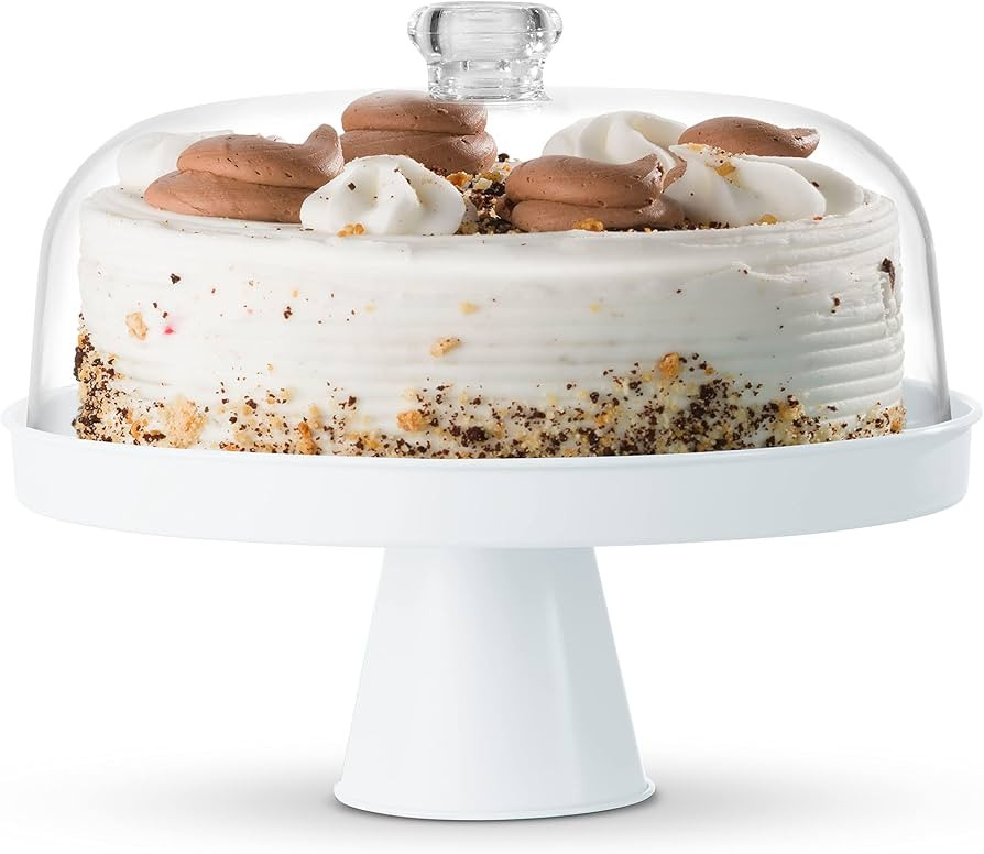 Cake Stand, Footed Cake Stand with Lid, Serving Platter, Housewarming Gifts | Amazon (US)