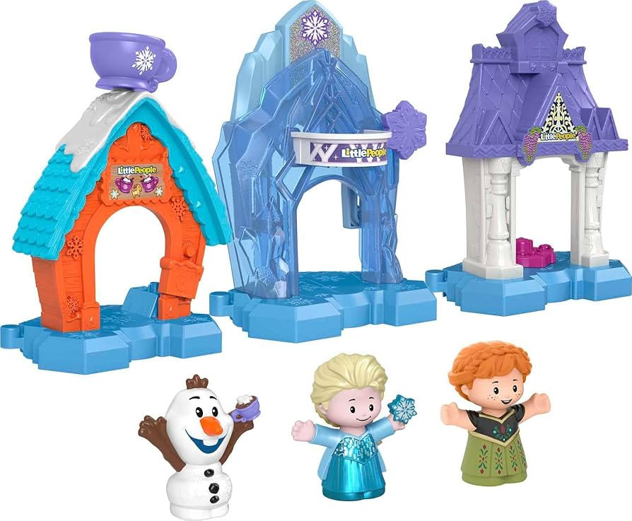 Fisher-Price Little People Toddler Toys Disney Frozen Snowflake Village Playset with Anna Elsa & ... | Amazon (US)