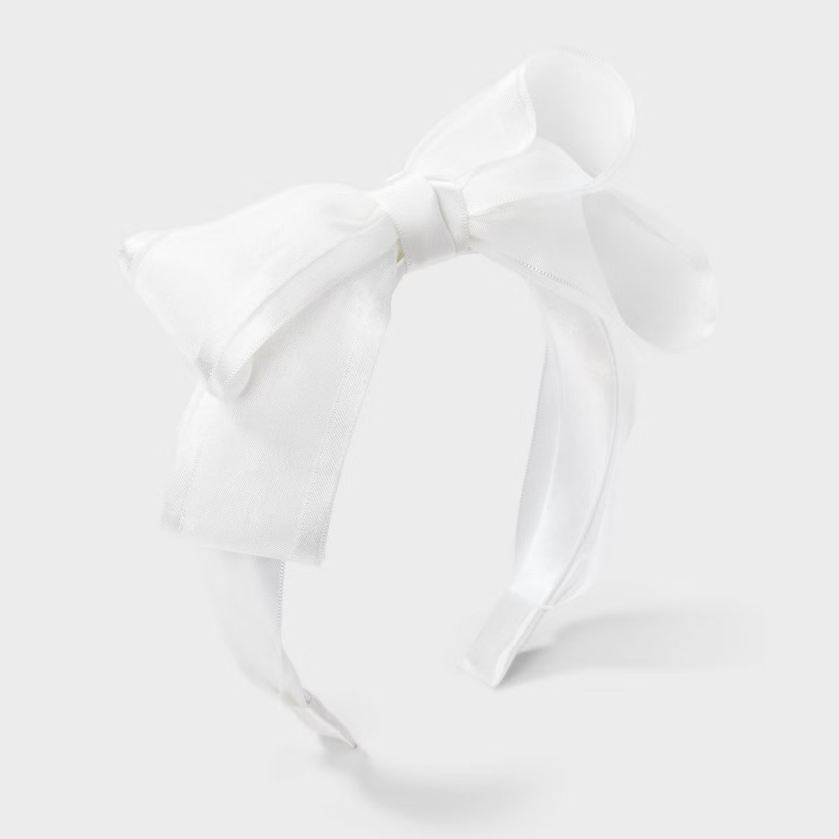 Girls' Chiffon Bow Headband - Cat & Jack™ White | Target