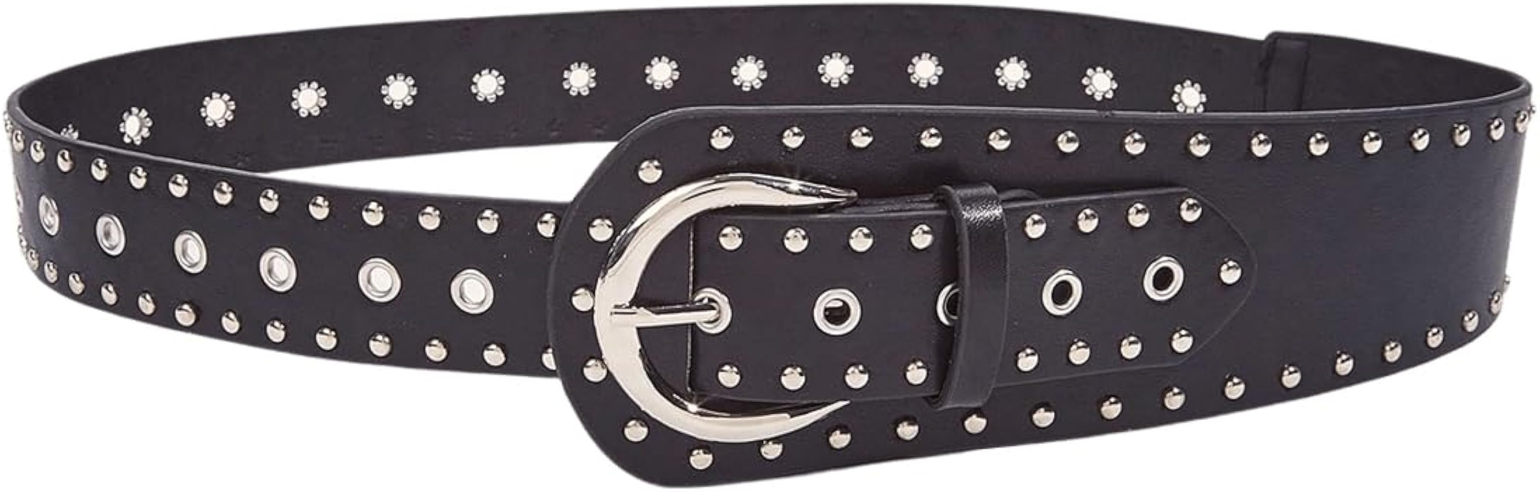 Floerns Women's Studded Belts Y2k Belt Western Cowgirl Leather Belt for Pants | Amazon (US)