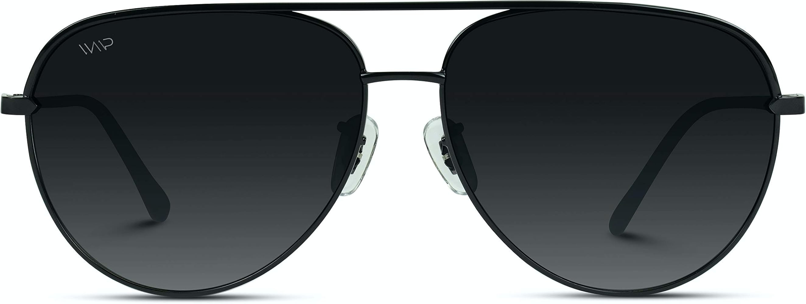 WearMe Pro - Oversized Flat Lens Fashion Designer Inspired Aviator Sunglasses | Amazon (US)