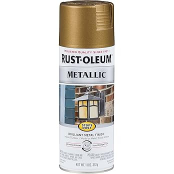 Rust-Oleum 313142 Stops Rust Metallic Spray Paint, 11 oz, Champagne Bronze | Amazon (US)
