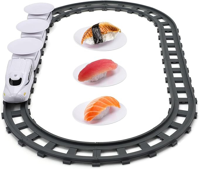 Sushi Train Rotating Table Food Train Battery Powered Electric Train Toy Japanese Sashimi Plates ... | Amazon (US)