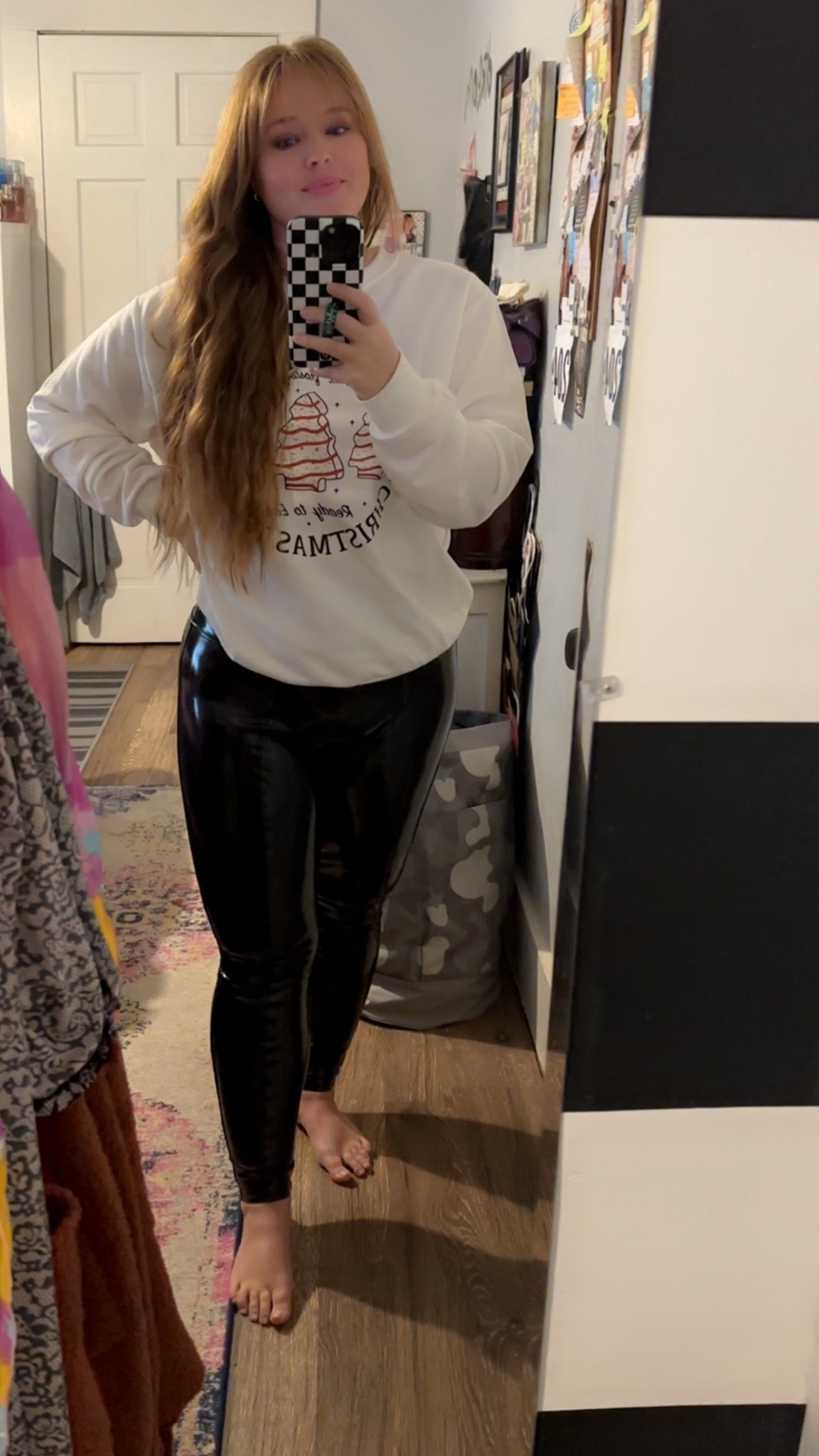 I forgot to add this picture to my video post so I thought I’d post it separately.

These are the shiny Spanx pants I usually like to pair with this shirt with but just couldn’t manage today with my hurt back. 😂

#LTKSeasonal #LTKootd #LTKMidsize