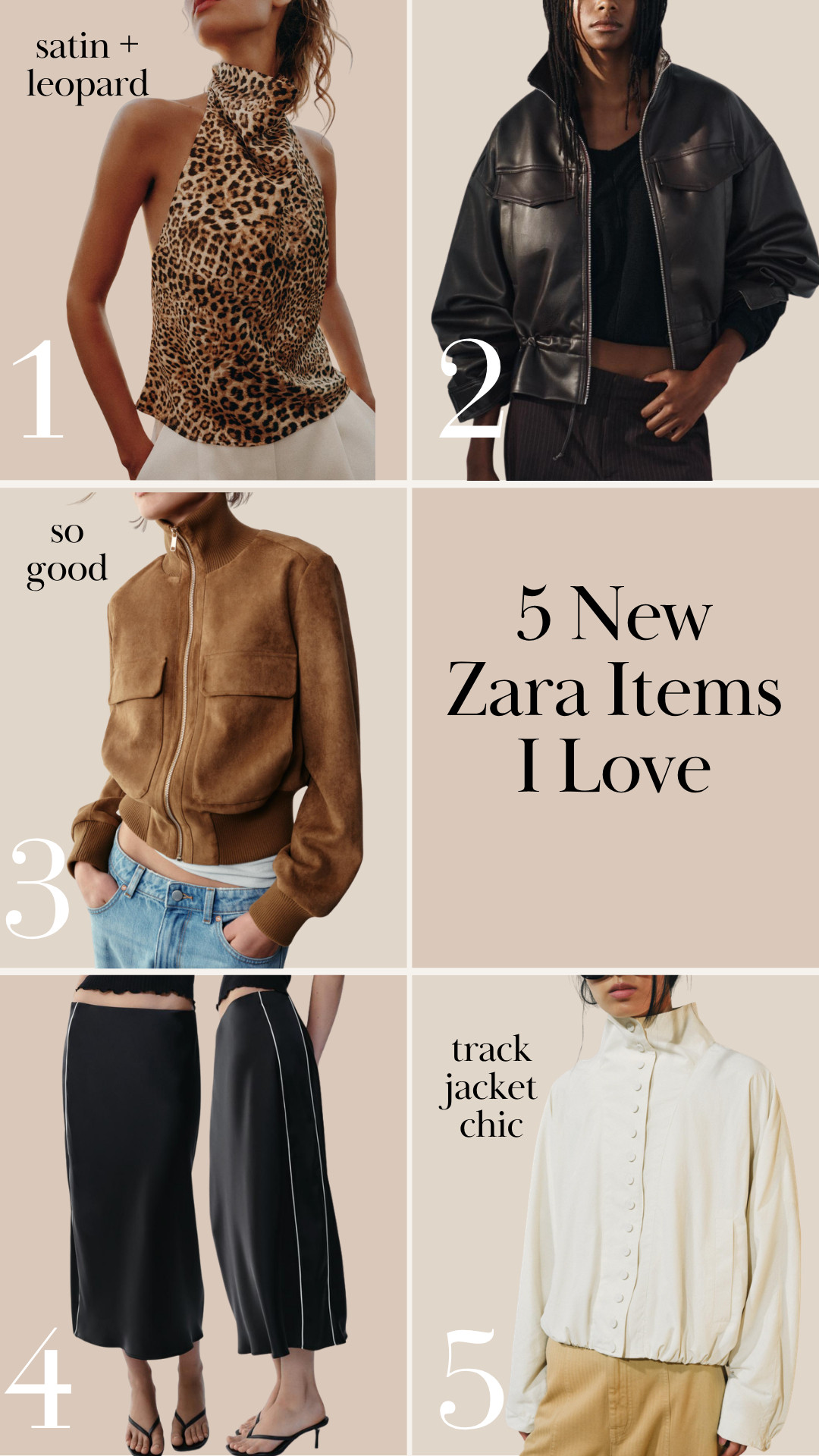 5 new Zara items I LOVE for Fall! Fall trends, fall aesthetic, fall outfit, leopard trend, track jacket trend 

 