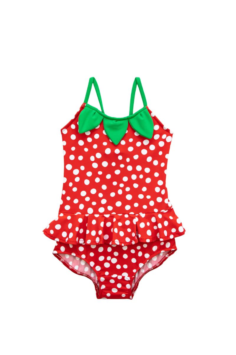 Strawberry Polka Dot Swimsuit | Florence Eiseman