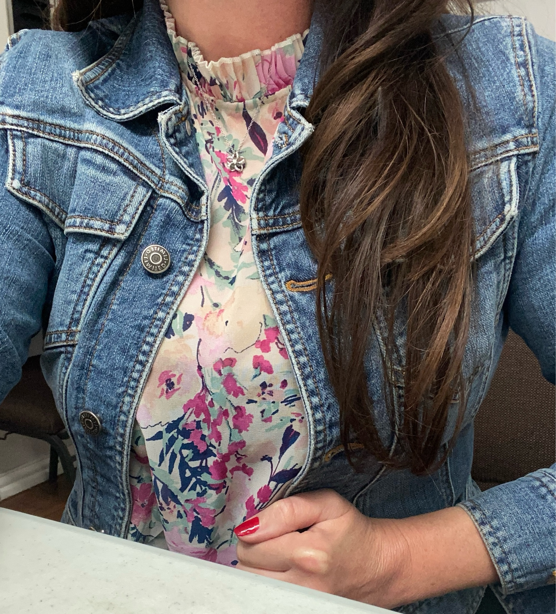 Spring wardrobe staple - cropped denim jacket, by Loft. Pair with pretty tops, tees and tanks, spring dresses, jumpsuits, & your favorite high waisted slacks. 

#LTKWorkwear #LTKOver40 #LTKFindsUnder50