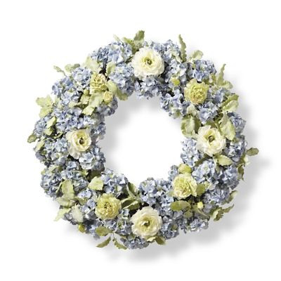 Hydrangea Ranunculus Wreath | Frontgate