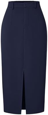 ZESICA Pencil Midi Skirt for Women 2026 Summer High Waisted Slit Bodycon Long Skirts Business Cas... | Amazon (US)