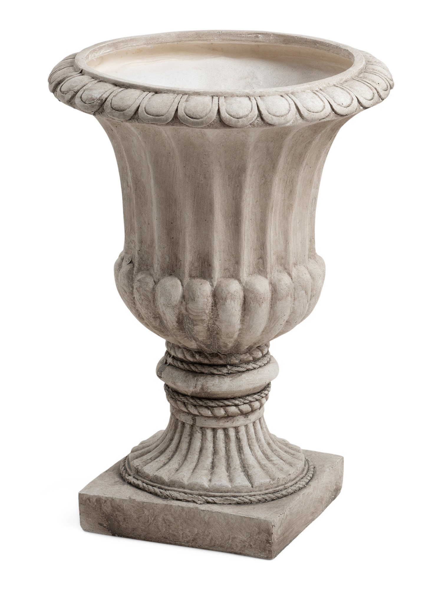 26.5in Outdoor Distressed Pedestal Urn Planter | Marshalls