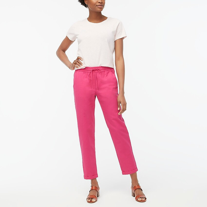 Linen-cotton drawstring pant | J.Crew Factory
