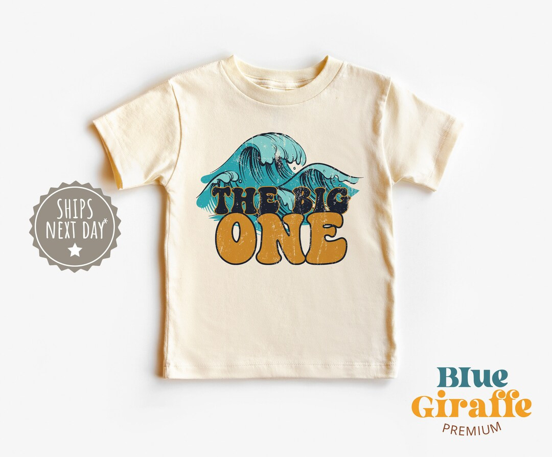 The Big One Toddler Shirt, Retro Wave Birthday Kids Shirt, Cute First Birthday Natural Toddler Te... | Etsy (US)