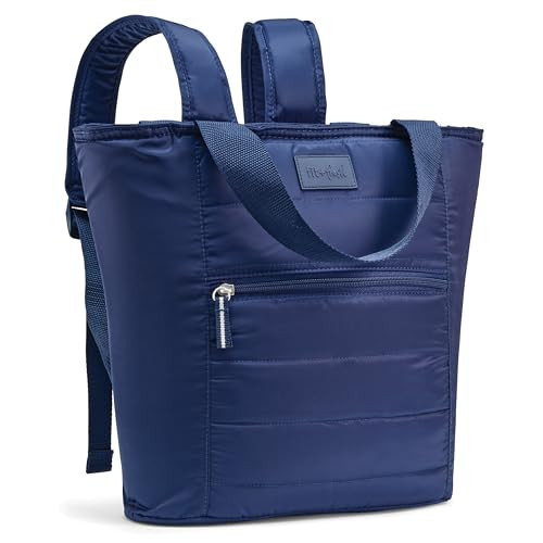 Fit & Fresh Mari Cooler Backpack for Women, Insulated Leakproof Soft Cooler Bag (12 Can), Lunch Tote, Beach Cooler, Lightweight Travel Picnic Tote, Navy | Amazon (US)