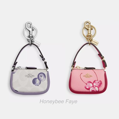 NWT Coach Mini Nolita Bag Charm With Cherry/Blueberry Print（Super fast shipping）  | eBay | eBay US