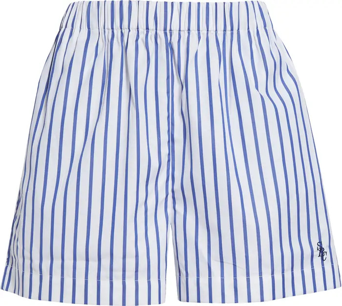 Sporty & Rich Stripe Cotton Poplin Shorts | Nordstrom | Nordstrom