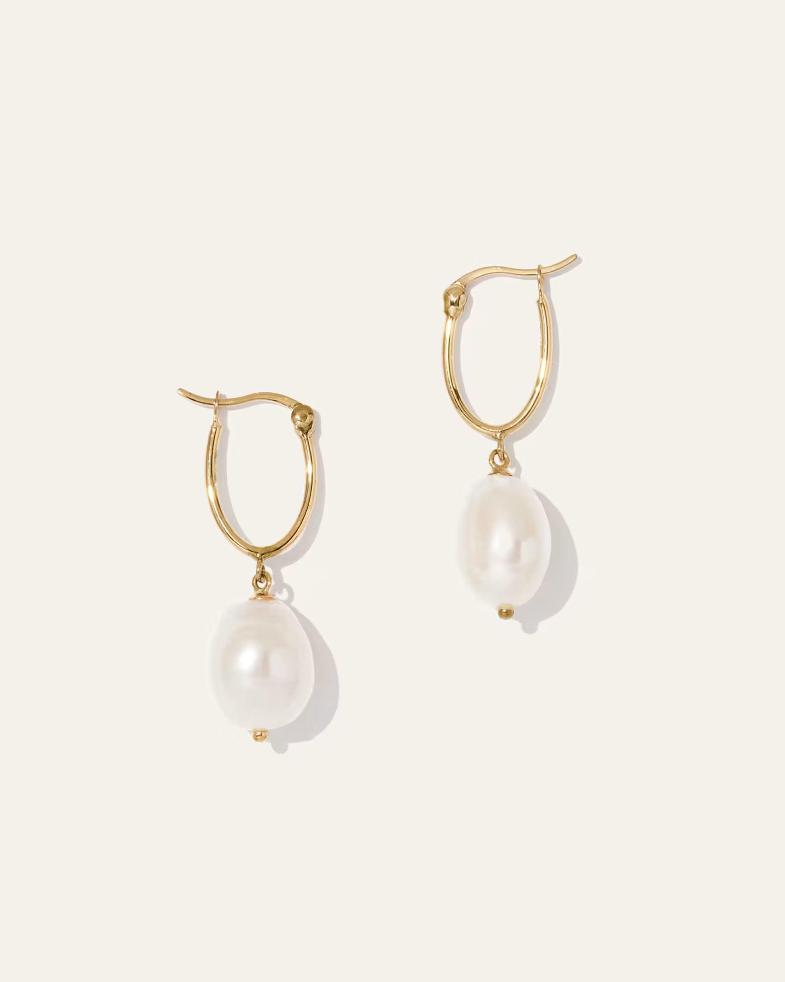 Organic Freshwater Cultured Pearl Hoops | Quince