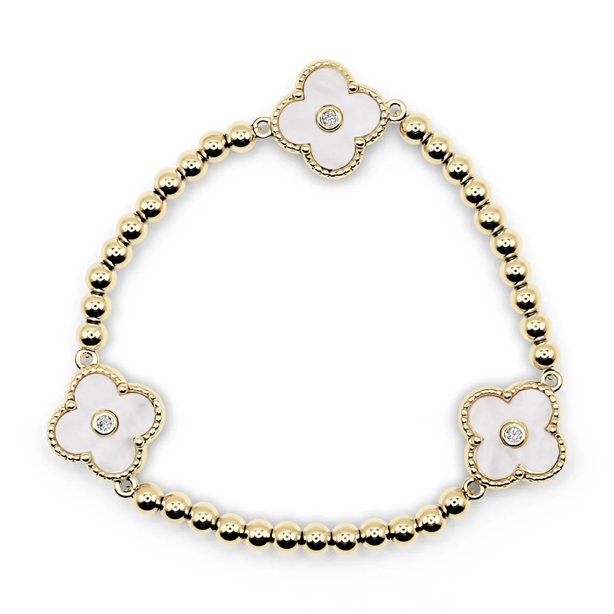 Arden - Mother of Pearl Clover Bracelet | Bowood Lane