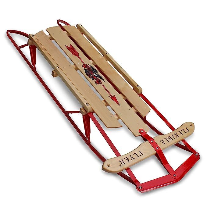 Flexible Flyer Metal Runner Sled. Steel & Wood Steering Snow Slider | Amazon (US)