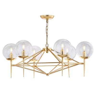 Jaidan 6 - Light Sputnik Modern Linear Chandelier Mercer41 | Wayfair North America