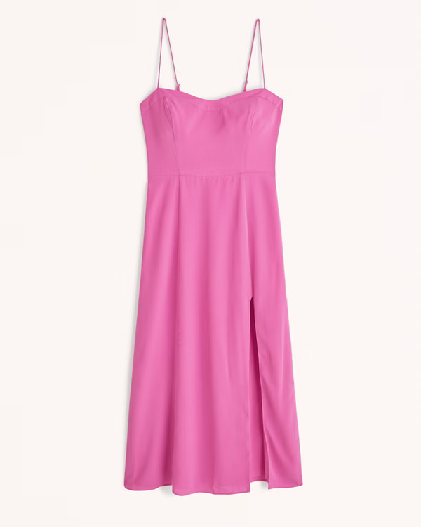 High-Slit Midi Dress | Abercrombie & Fitch (US)