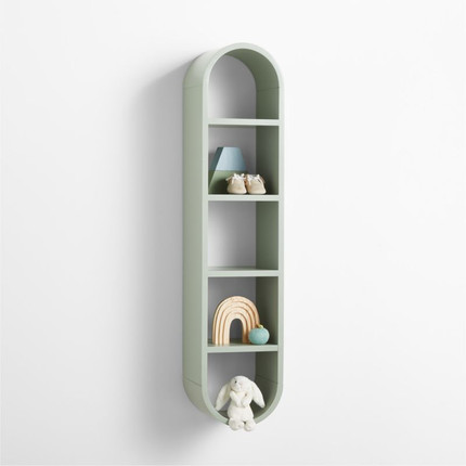 Click for more info about Mallory Kids Large Sage Green Wall Shelf | Crate & Kids