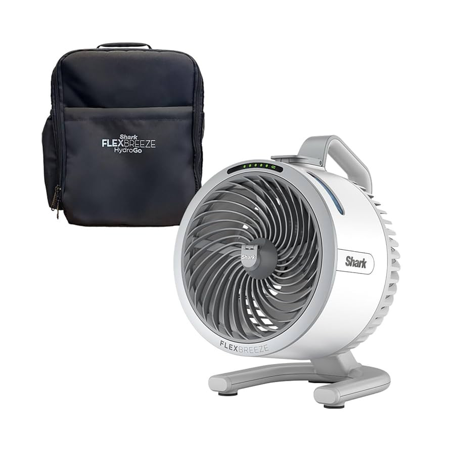 Shark FlexBreeze HydroGo Fan & Travel Bag — Ultra-powerful portable fan with indoor + outdoor e... | Amazon (US)