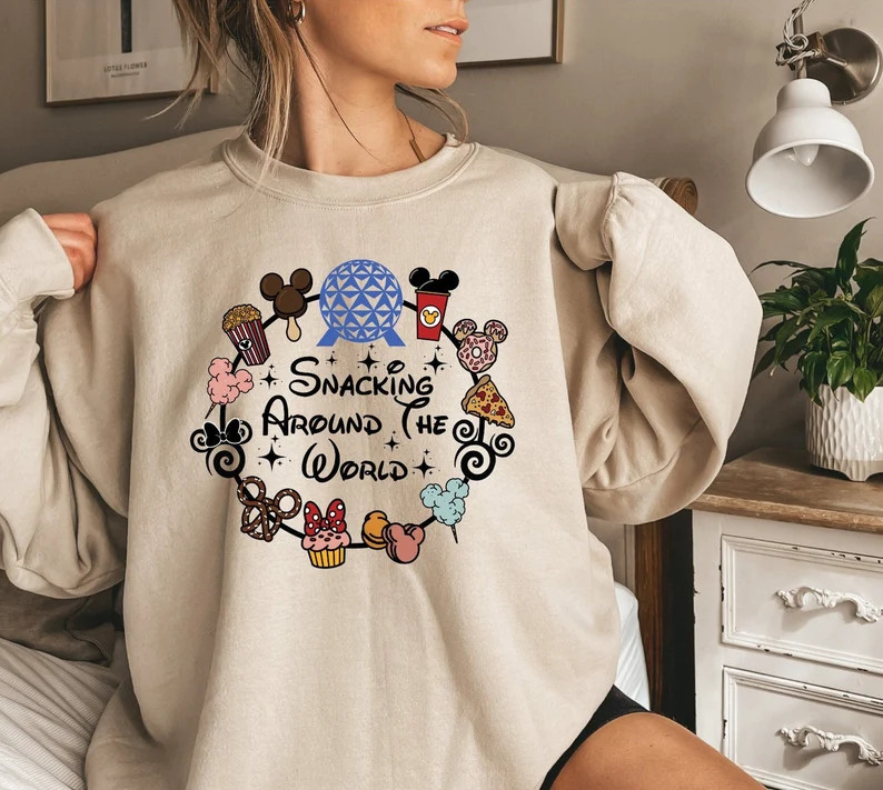 Snacking around the World, Drinking around the world,Pizza , Disney Fun Sweatshirts,Cake, Disney ... | Etsy (US)