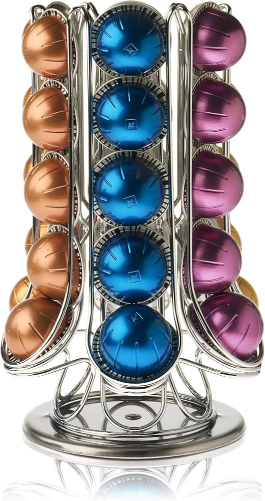 Peak Coffee Pod Holder for 30+ Nespresso Vertuo Vertuoline Pods- Extra Storage Available Inside C... | Amazon (US)
