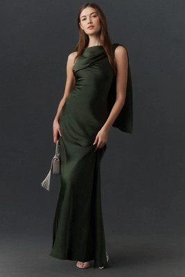 BHLDN Caped Open-Back Maxi Dress | Anthropologie (US)