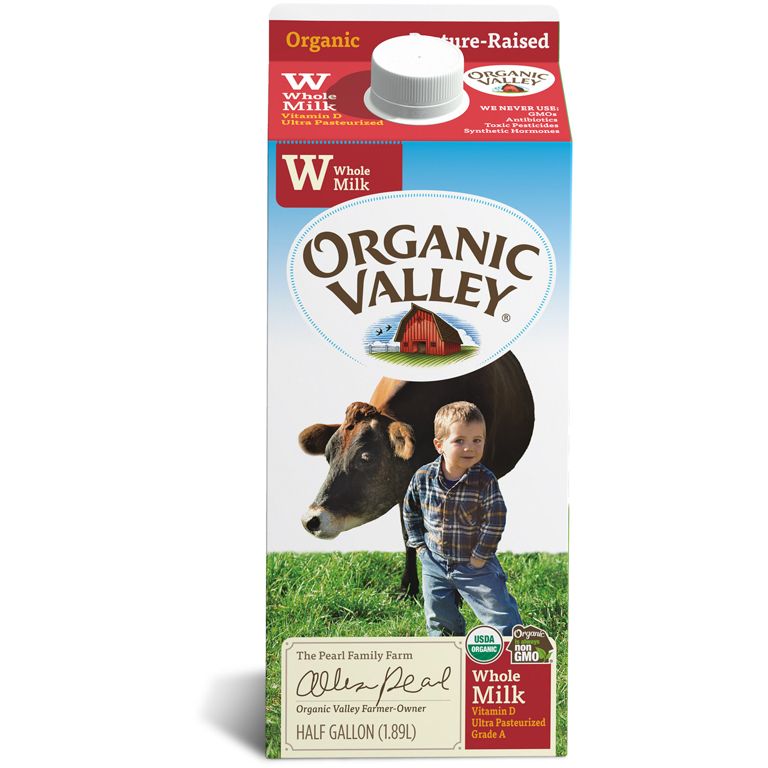 Organic Valley Ultra Pasteurized Organic Whole Milk, 64 oz Half Gallon | Walmart (US)