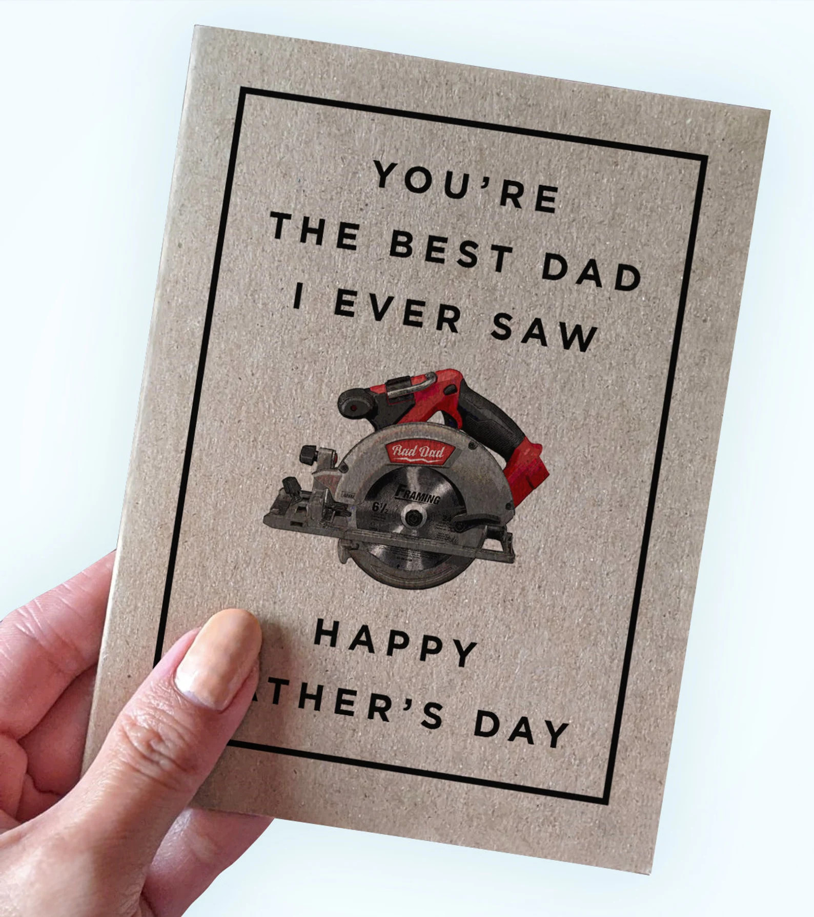 Pun Father's Day Card - Best Dad I Ever Saw - Handyman Card for Dad - Dad Joke Father's Day Card ... | Etsy (US)