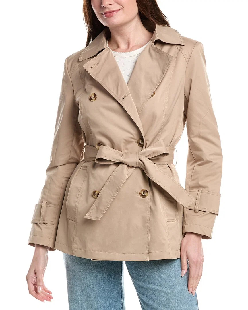 Sam Edelman Double-Breasted Short Trench Coat | Shop Simon
