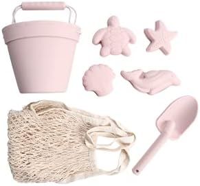 BraveJusticeKidsCo. | Silicone Summer Kids Beach Set | Toddlers and Baby Sandbox Toys (Blush) + B... | Amazon (US)